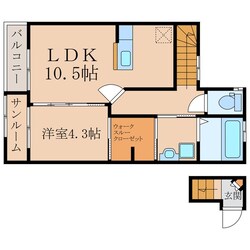 トムソーヤ郷之原一番館の物件間取画像